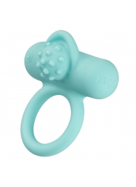 Аквамариновое эрекционное виброкольцо Silicone Rechargeable Nubby Lover’s Delight - California Exotic Novelties - в Коврове купить с доставкой