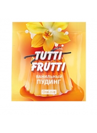 Пробник гель-смазки Tutti-frutti со вкусом ванильного пудинга - 4 гр. - Биоритм - купить с доставкой в Коврове