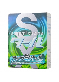 Презервативы Sagami Xtreme Mint с ароматом мяты - 3 шт. - Sagami - купить с доставкой в Коврове