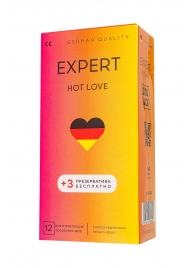 Презервативы EXPERT Hot Love с разогревающим эффектом - 12 шт.(+3 в подарок) - Expert - купить с доставкой в Коврове