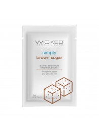 Саше лубриканта на водной основе Simply Aqua Brown Sugar с ароматом коричневого сахара - 3 мл. - Wicked - купить с доставкой в Коврове