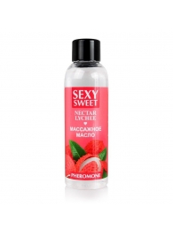 Массажное масло Sexy Sweet Nectar Lychee с феромонами и ароматом личи - 75 мл. - Биоритм - купить с доставкой в Коврове