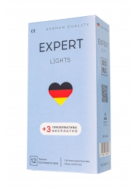 Ультратонкие презервативы EXPERT Lights - 12 шт.(+3 в подарок) - Expert - купить с доставкой в Коврове