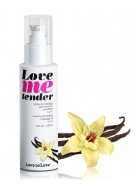 Съедобное согревающее массажное масло Love Me Tender Vanilla с ароматом ванили - 100 мл. - Love to Love - купить с доставкой в Коврове
