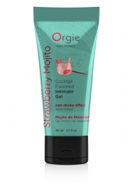 Съедобный интимный гель Orgie Lube Tube Cocktail Strawberry Mojito - 50 мл. - ORGIE - купить с доставкой в Коврове