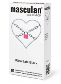 Ультрапрочные презервативы Masculan Ultra Safe Black - 10 шт. - Masculan - купить с доставкой в Коврове