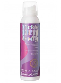 Массажная хрустящая пенка Tickle My Body Strawberry с ароматом клубники - 150 мл. - Love to Love - купить с доставкой в Коврове