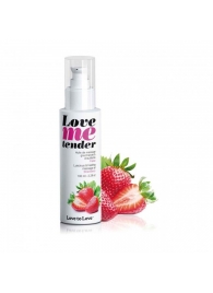 Съедобное согревающее массажное масло Love Me Tender Strawberry с ароматом клубники - 100 мл. - Love to Love - купить с доставкой в Коврове
