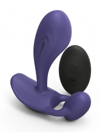 Темно-синий вибромассажер Witty P G Vibrator with Remote Control - Love to Love - в Коврове купить с доставкой