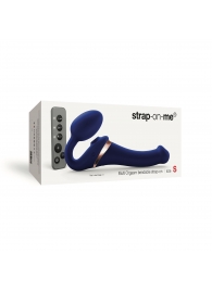 Синий безремневой страпон Multi Orgasm Size S с клиторальной стимуляцией - Strap-on-me - купить с доставкой в Коврове
