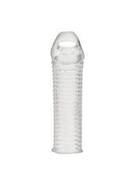 Текстурированная насадка на пенис Clear Textured Penis Enhancing Sleeve Extension - 16,5 см. - BlueLine - в Коврове купить с доставкой