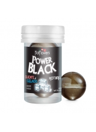 Интимный гель Power Black Hot Ball с охлаждающе-разогревающим эффектом (2 шарика по 3 гр.) - HotFlowers - купить с доставкой в Коврове