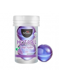 Лубрикант на масляной основе Hot Ball Beija Muito с ароматом винограда (2 шарика по 3 гр.) - HotFlowers - купить с доставкой в Коврове