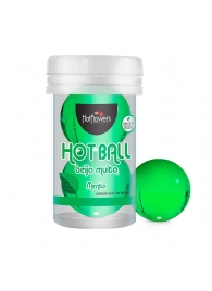 Лубрикант на масляной основе Hot Ball Beija Muito с ароматом мяты (2 шарика по 3 гр.) - HotFlowers - купить с доставкой в Коврове