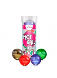 Ароматизированный лубрикант Hot Ball Mix на масляной основе (4 шарика по 3 гр.) - HotFlowers - купить с доставкой в Коврове