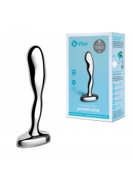 Стальной стимулятор простаты Stainless Steel Prostate Plug - 11,5 см. - b-Vibe - в Коврове купить с доставкой