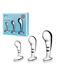 Набор из 3 стальных стимуляторов простаты Stainless Steel P-spot Training Set - b-Vibe - в Коврове купить с доставкой