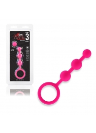 Розовые силиконовые анальные бусы Silicone Anal Beads - 14 см. - All About Anal