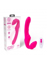 Розовый безремневой страпон на радиоуправлении Strapless Together - 22 см. - Together Toy - купить с доставкой в Коврове