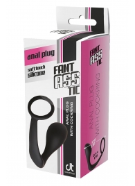 Черное эрекционное кольцо с анальной пробкой Anal Plug With Cockring - Dream Toys - в Коврове купить с доставкой