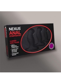 Набор из 3 массажеров простаты чёрного цвета NEXUS ANAL STARTER KIT - Nexus Range - в Коврове купить с доставкой