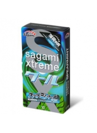 Презервативы Sagami Xtreme Mint с ароматом мяты - 10 шт. - Sagami - купить с доставкой в Коврове