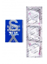 Розовые презервативы Sagami Xtreme FEEL FIT 3D - 3 шт. - Sagami - купить с доставкой в Коврове