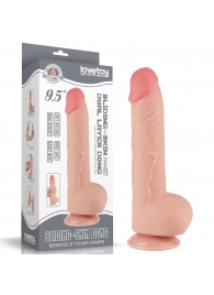 Телесный фаллоимитатор 9.5 Sliding Skin Dual Layer Dong - 24 см. - Lovetoy