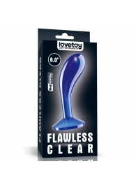 Синяя анальная втулка Flawless Clear Prostate Plug 6.0 - 15 см. - Lovetoy - в Коврове купить с доставкой