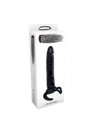 Чёрная насадка-фаллос для двойного проникновения INFLATABLE DILDO SLIM DONG  - 13,5 см. - Toyz4lovers - в Коврове купить с доставкой