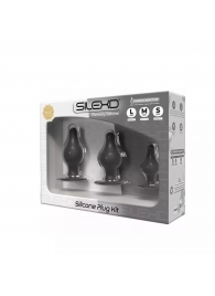 Набор из 3 черных анальных втулок SILEXD Silicone Plug Kit Model 2 - Adrien Lastic