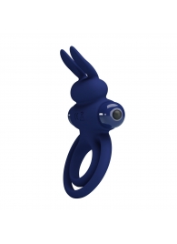 Синее эрекционное кольцо с вибростимуляцией клитора Powerful Ring - Baile - в Коврове купить с доставкой