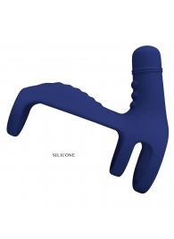 Синяя вибронасадка на пенис Vibrating Penis Sling - Baile - в Коврове купить с доставкой