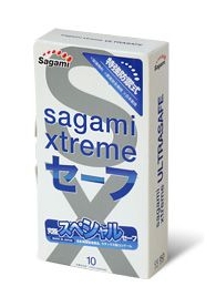 Презервативы Sagami Xtreme Ultrasafe с двойным количеством смазки - 10 шт. - Sagami - купить с доставкой в Коврове