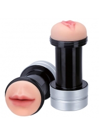 Двусторонний мастурбатор REALSTUFF 2 IN 1 HUMMER MOUTH   VAGINA - ротик и вагина - Dream Toys - в Коврове купить с доставкой