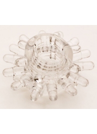 Прозрачное гелевое эрекционное кольцо с шипиками - Toyfa Basic - в Коврове купить с доставкой