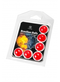 Набор из 6 шариков с массажным маслом Brazilian Balls с охлаждающим и разогревающим эффектом - Secret Play - купить с доставкой в Коврове