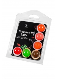 Набор из 6 шариков с ароматизированными массажными маслами Brazilian Balls - Secret Play - купить с доставкой в Коврове