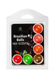 Набор из 6 шариков с ароматизированными массажными маслами Brazilian Balls - Secret Play - купить с доставкой в Коврове