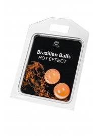 Набор из 2 шариков с массажным маслом Brazilian Balls с разогревающим эффектом - Secret Play - купить с доставкой в Коврове