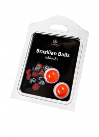 Набор из 2 шариков с массажным маслом Brazilian Balls с ароматом ягод - Secret Play - купить с доставкой в Коврове