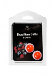 Набор из 2 шариков с массажным маслом Brazilian Balls с ароматом ягод - Secret Play - купить с доставкой в Коврове