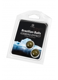 Набор из 2 шариков с массажным маслом Brazilian Balls с ледяным эффектом - Secret Play - купить с доставкой в Коврове