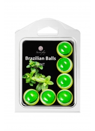 Набор из 6 шариков с массажным маслом Brazilian Balls с ароматом мяты - Secret Play - купить с доставкой в Коврове