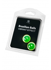 Набор из 2 шариков с массажным маслом Brazilian Balls с эффектом вибрации - Secret Play - купить с доставкой в Коврове