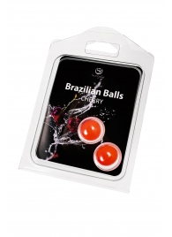 Набор из 2 шариков с массажным маслом Brazilian Balls с ароматом вишни - Secret Play - купить с доставкой в Коврове