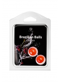 Набор из 2 шариков с массажным маслом Brazilian Balls с ароматом вишни - Secret Play - купить с доставкой в Коврове