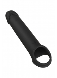Черная насадка-удлинитель с вибрацией Vibrating Extender With Remote - Dream Toys - в Коврове купить с доставкой