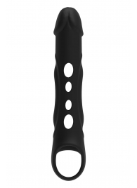 Черная насадка-удлинитель Vibrating Extender With Remote с вибрацией - Dream Toys - в Коврове купить с доставкой