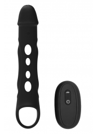 Черная насадка-удлинитель Vibrating Extender With Remote с вибрацией - Dream Toys - в Коврове купить с доставкой